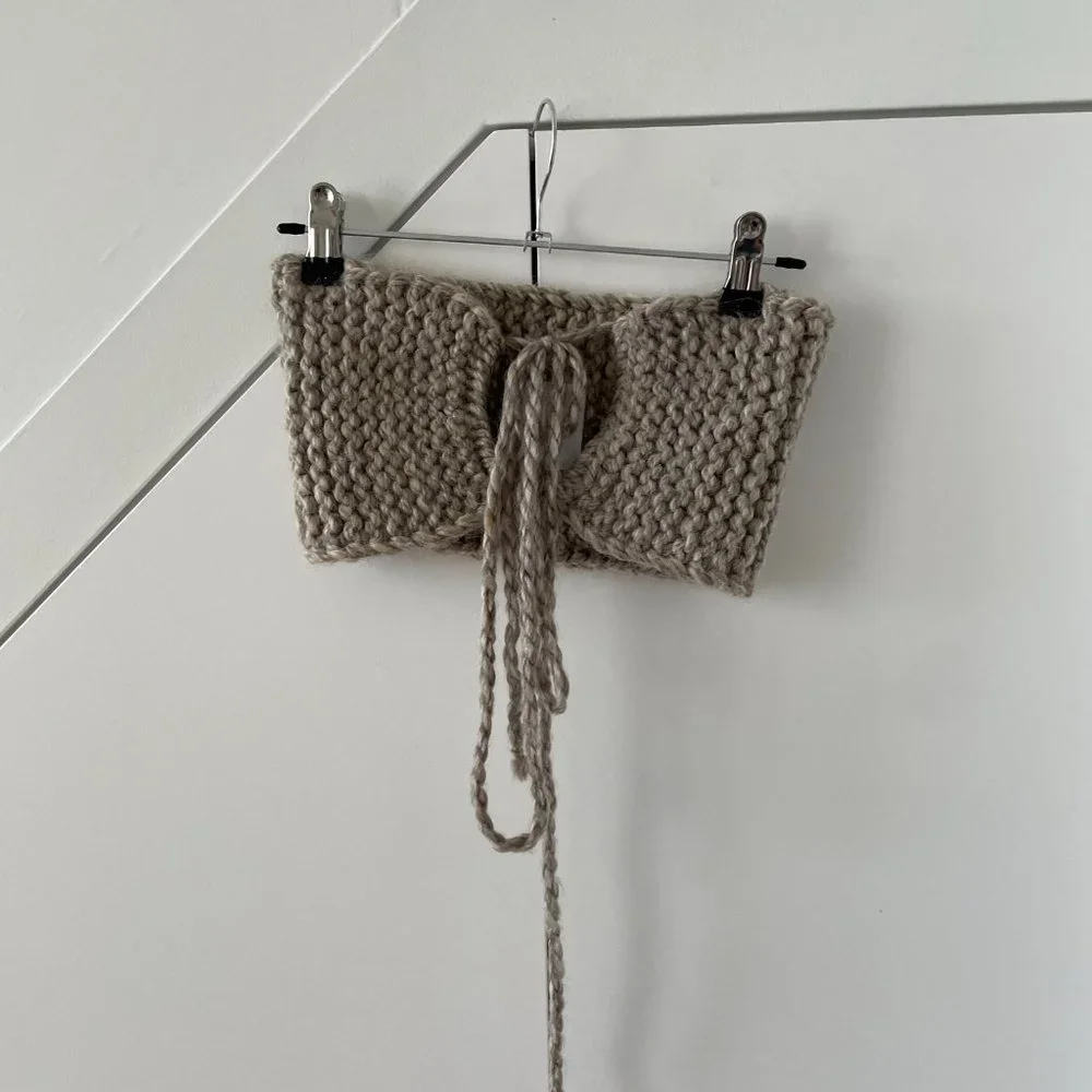 STONE | Knit Tie Up Top - Picture 2 of 4
